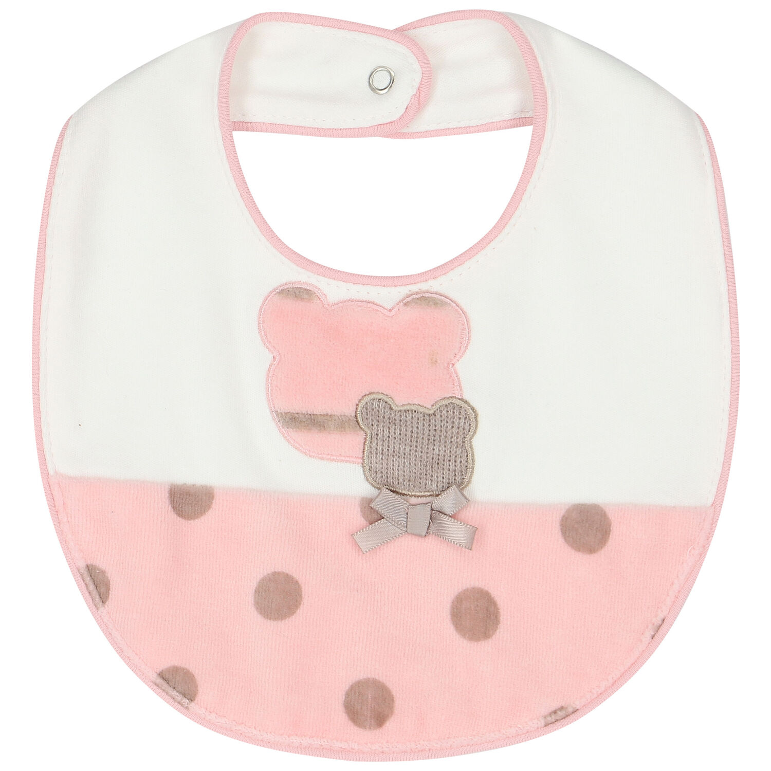 Baby Girls Pink & Ivory Bib ( 2-Pack ), 1, hi-res image number null
