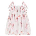فستان شاطئ للبنات بتصميم الميلك شيك باللون الأبيض والوردي, 3, hi-res