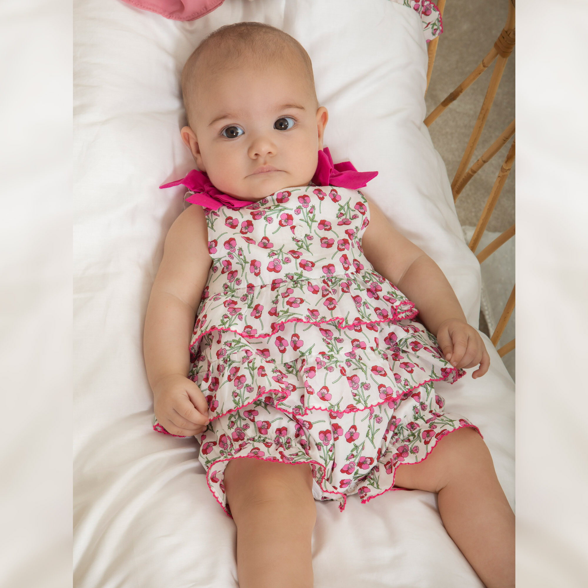 Baby pink cheap floral romper