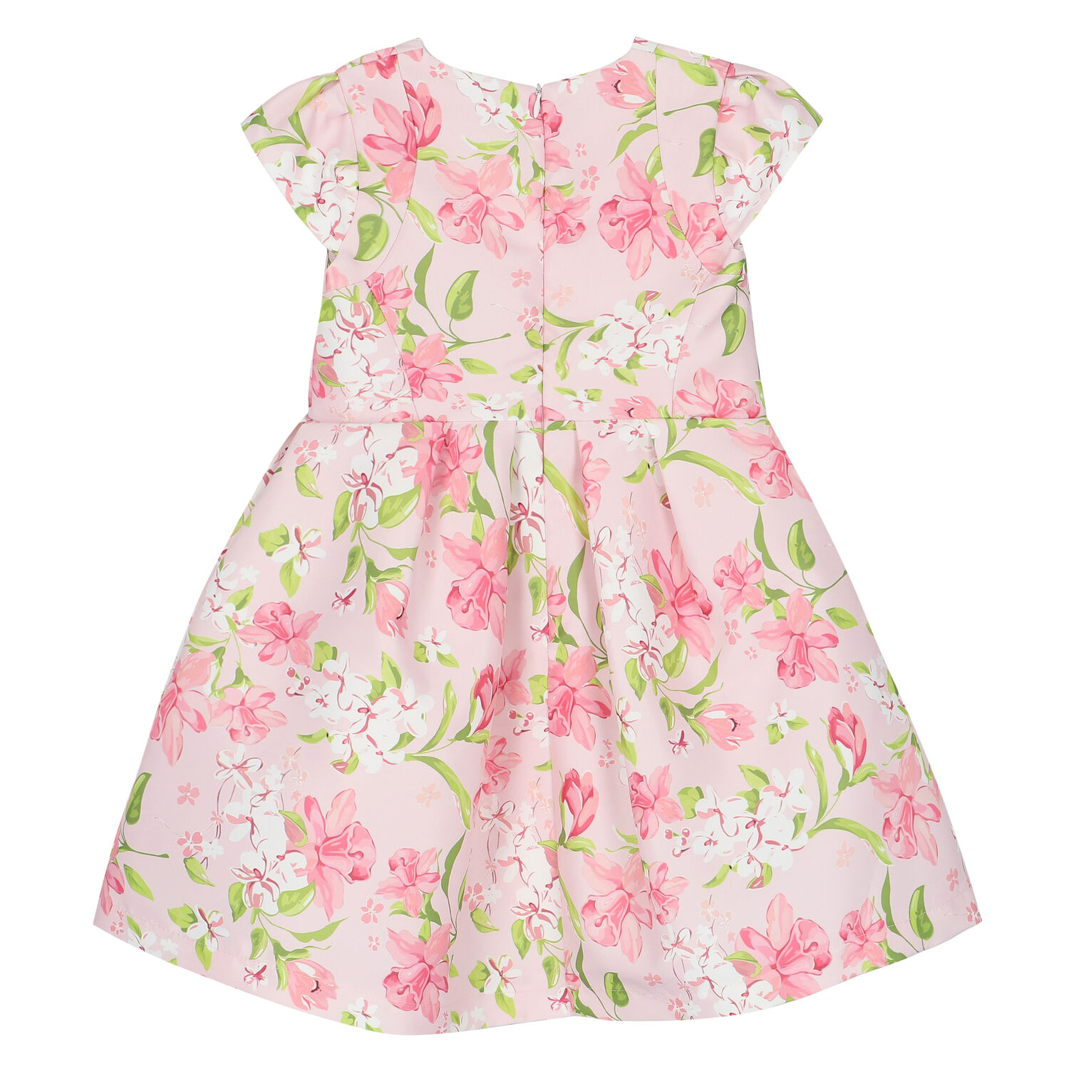 Girls Pink Floral Printed Dress, 1, hi-res image number null