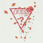 توب باكمام بالشعار باللون العاجى للبنات, 1, hi-res