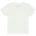 تيشيرت بشعار تيدى باللون الابيض, 1, hi-res