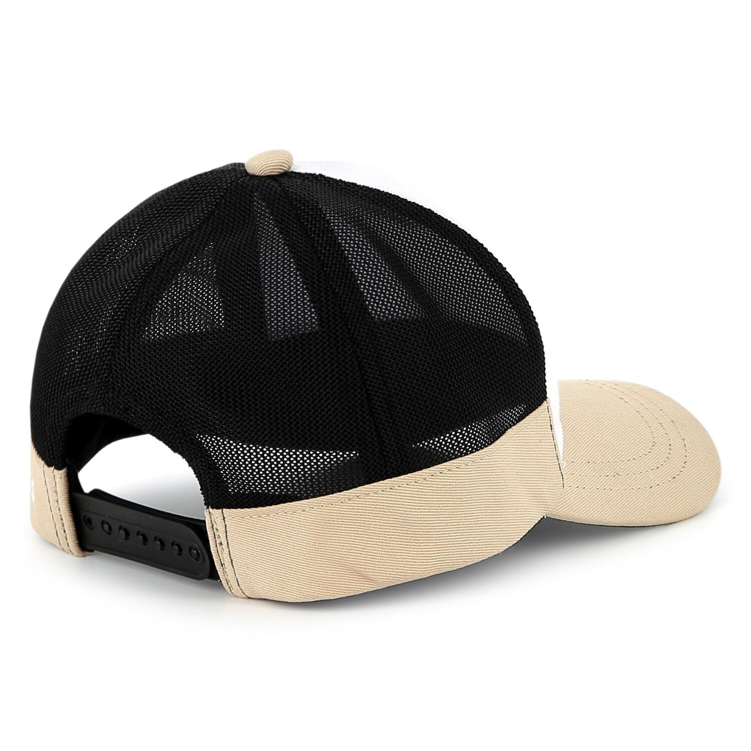 Boys White, Beige & Black Logo Cap, 1, hi-res