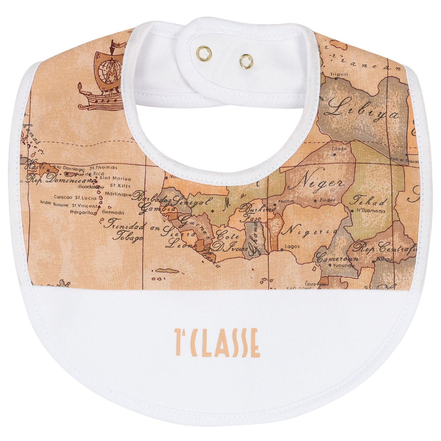 White & Beige Geo Map Babygrow Gift Set, 1, hi-res image number null