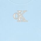 فستان بنات بالشعار باللون الأزرق, 1, hi-res