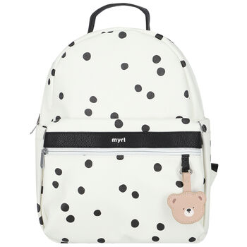 Ivory & Black Spotted Baby Changing Backpack