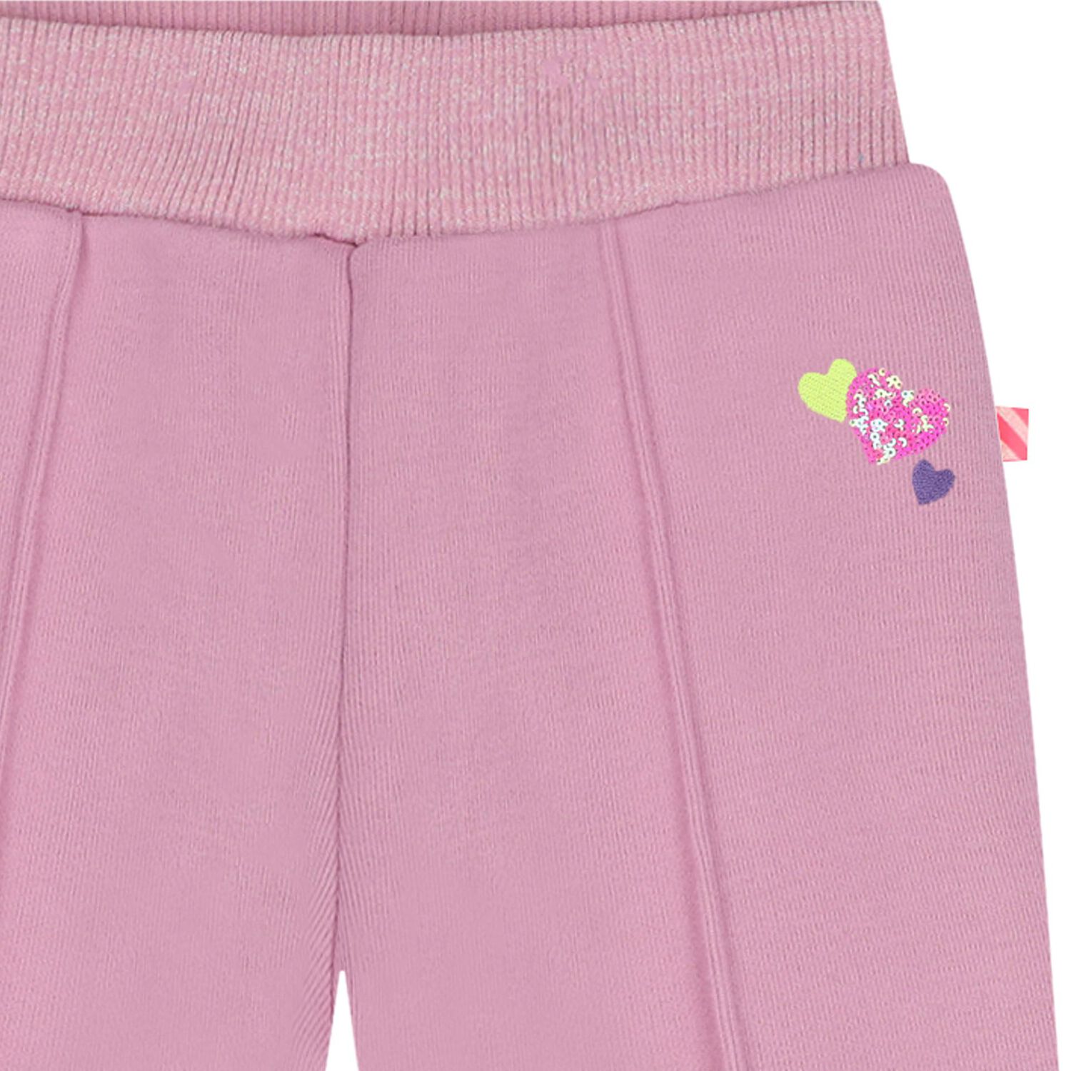 Girls Pink Heart Trousers, 1, hi-res