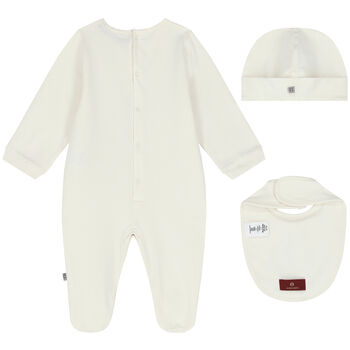 Ivory & Gold Logo Babygrow Gift Set