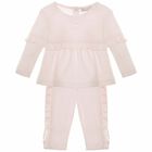 Baby Girls Pink Trousers Set, 1, hi-res