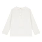 بلوزة بولو عاجي بأكمام طويلة للفتيات الصغيرات, 1, hi-res