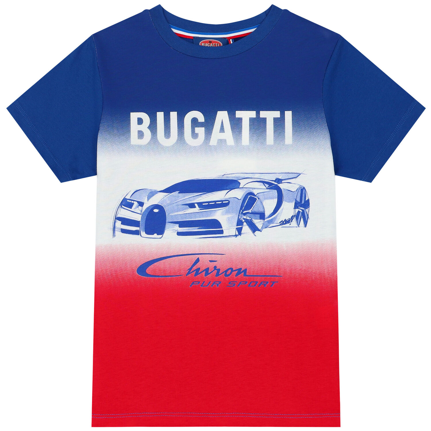 تيشيرت بالشعار باللون الازرق والابيض والاحمر للاولاد, 1, hi-res