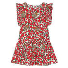 Girls Red Printed Dress, 1, hi-res