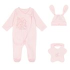 Baby Girls Pink Bunny Babygrow Gift Set, 1, hi-res