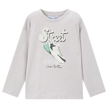 Boys Grey Long Sleeve Top
