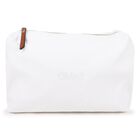 Beige Canvas Logo Changing Bag, 1, hi-res