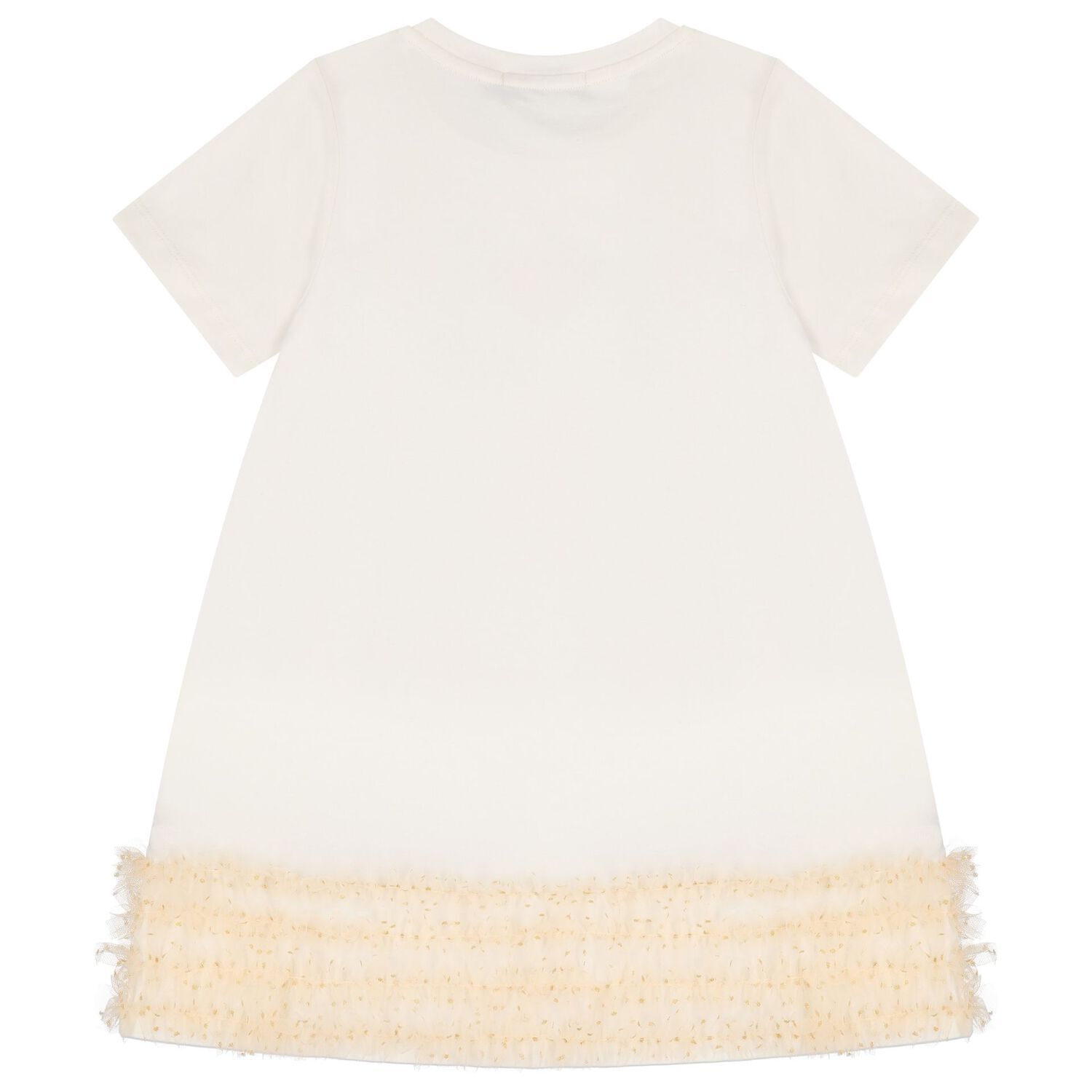 Girls Ivory Heartbag Print Dress, 1, hi-res