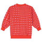 Girls Red & Pink Logo Sweatshirt, 1, hi-res