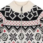 Younger Boys Ivory & Black Knitted Cardigan, 1, hi-res