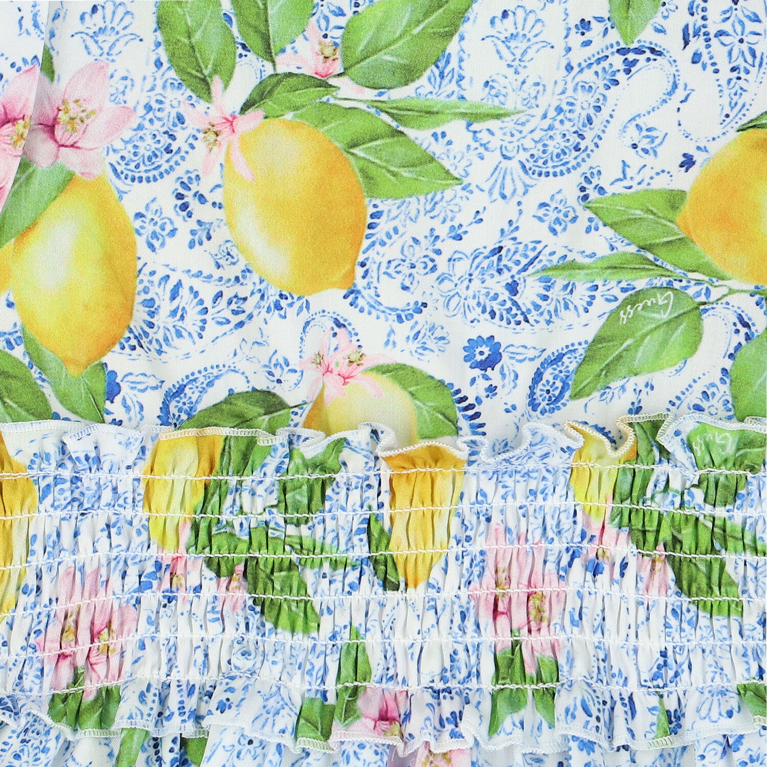 Girls Lemon Dress, 1, hi-res