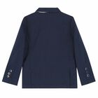 Boys Navy Blue Blazer, 1, hi-res