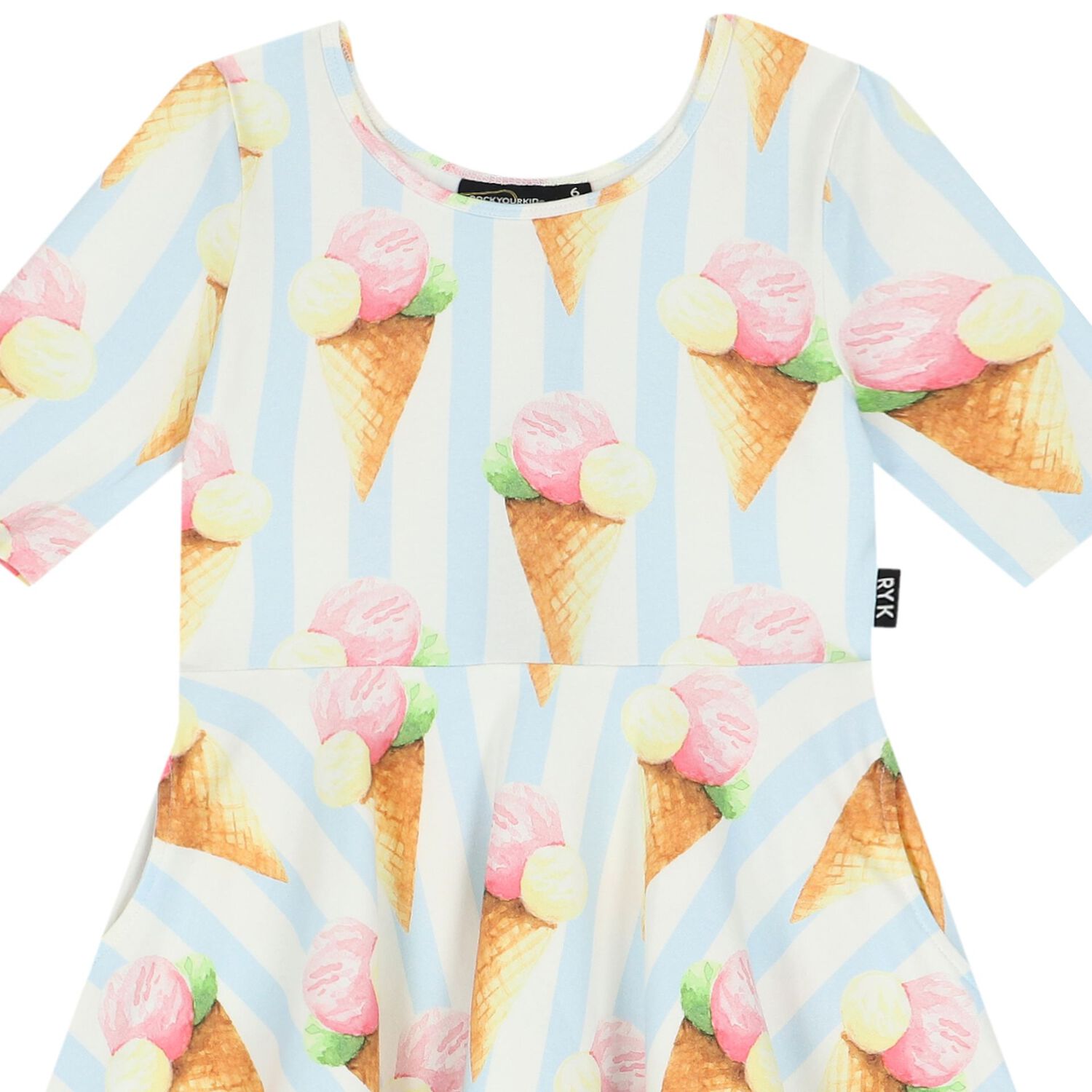 Girls Multi-Coloured Ice Cream Dress, 1, hi-res image number null
