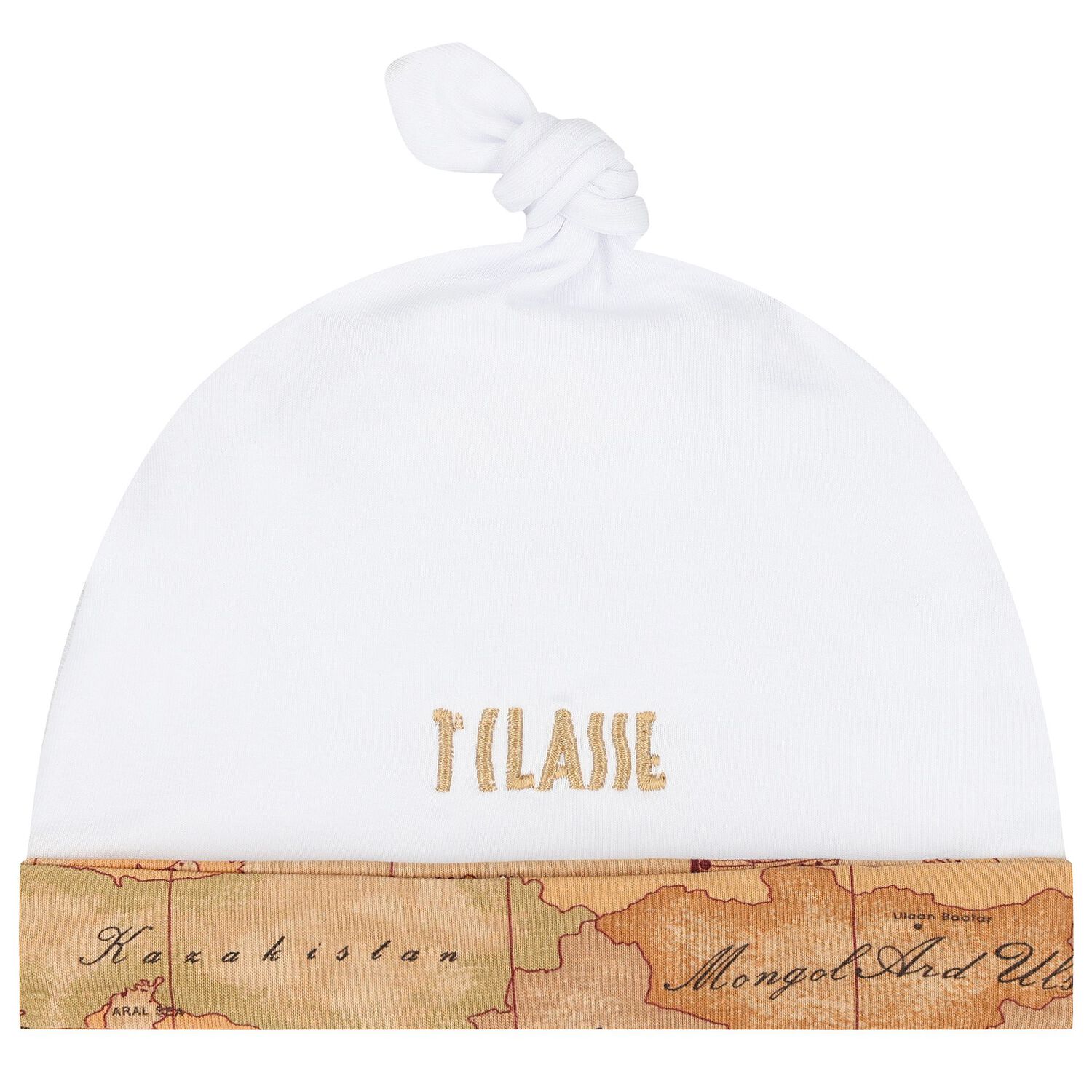 White & Beige Geo Map Romper Set, 1, hi-res image number null