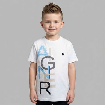 Boys White Logo T-Shirt