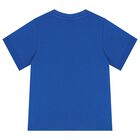 Younger Boys Blue Logo T-Shirt, 4, hi-res