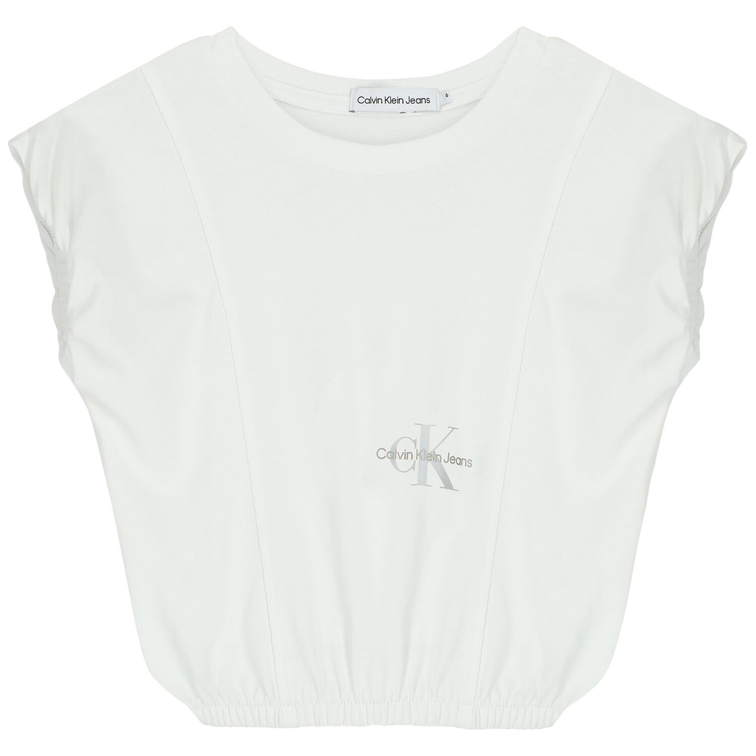 Girls White Logo T-Shirt, 2, hi-res