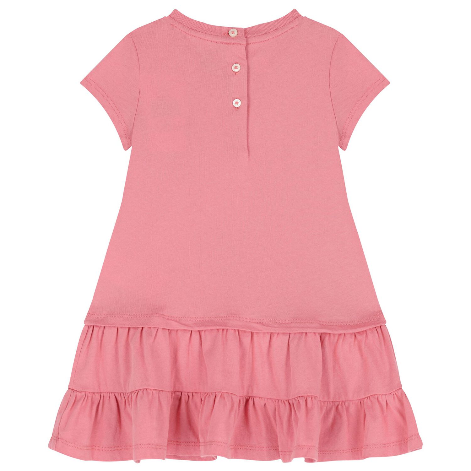 Baby Girls Pink Polo Bear Dress Set, 1, hi-res