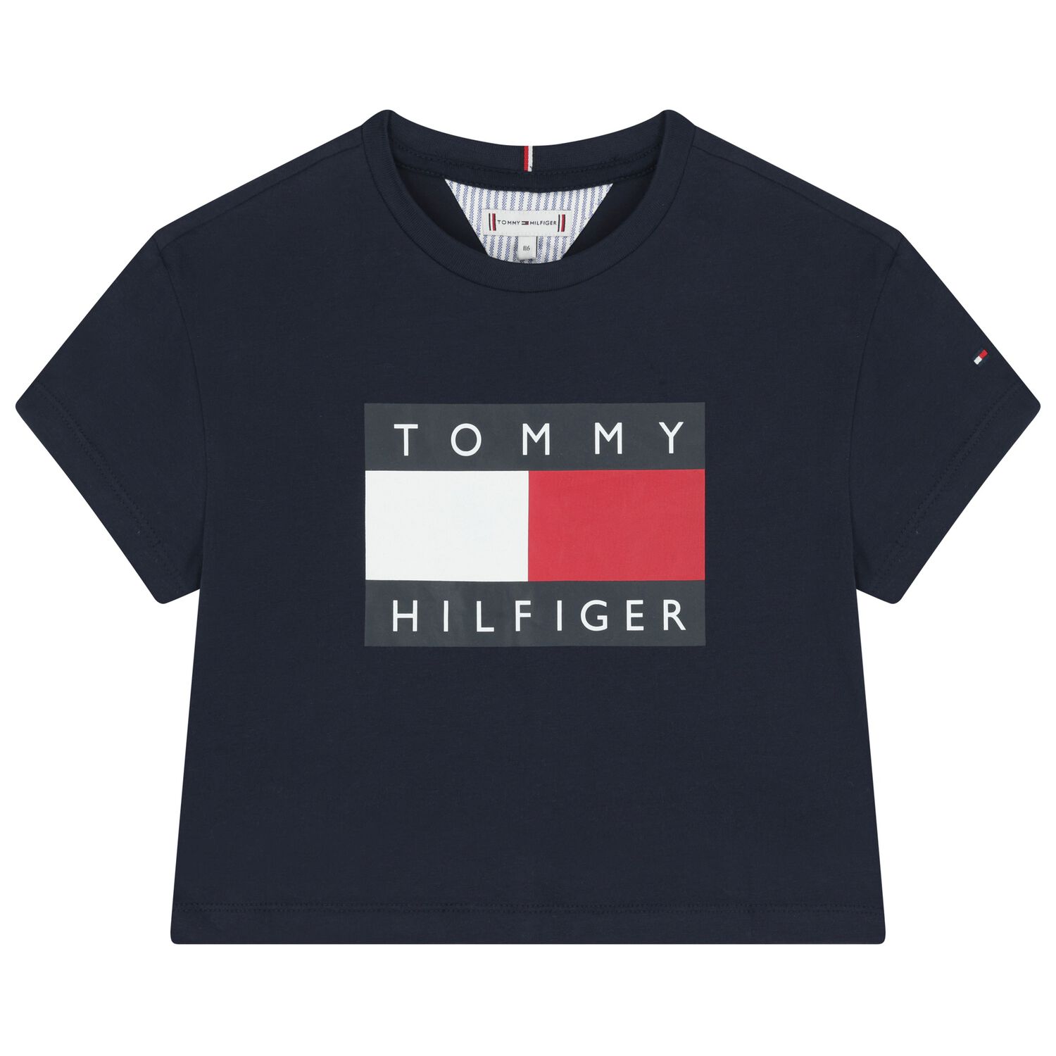 Girls Navy Blue Logo T-Shirt, 1, hi-res