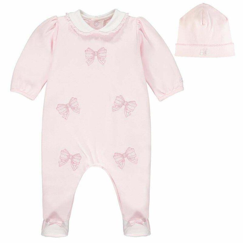 Girls Pink Babygrow & Hat Set, 1, hi-res image number null