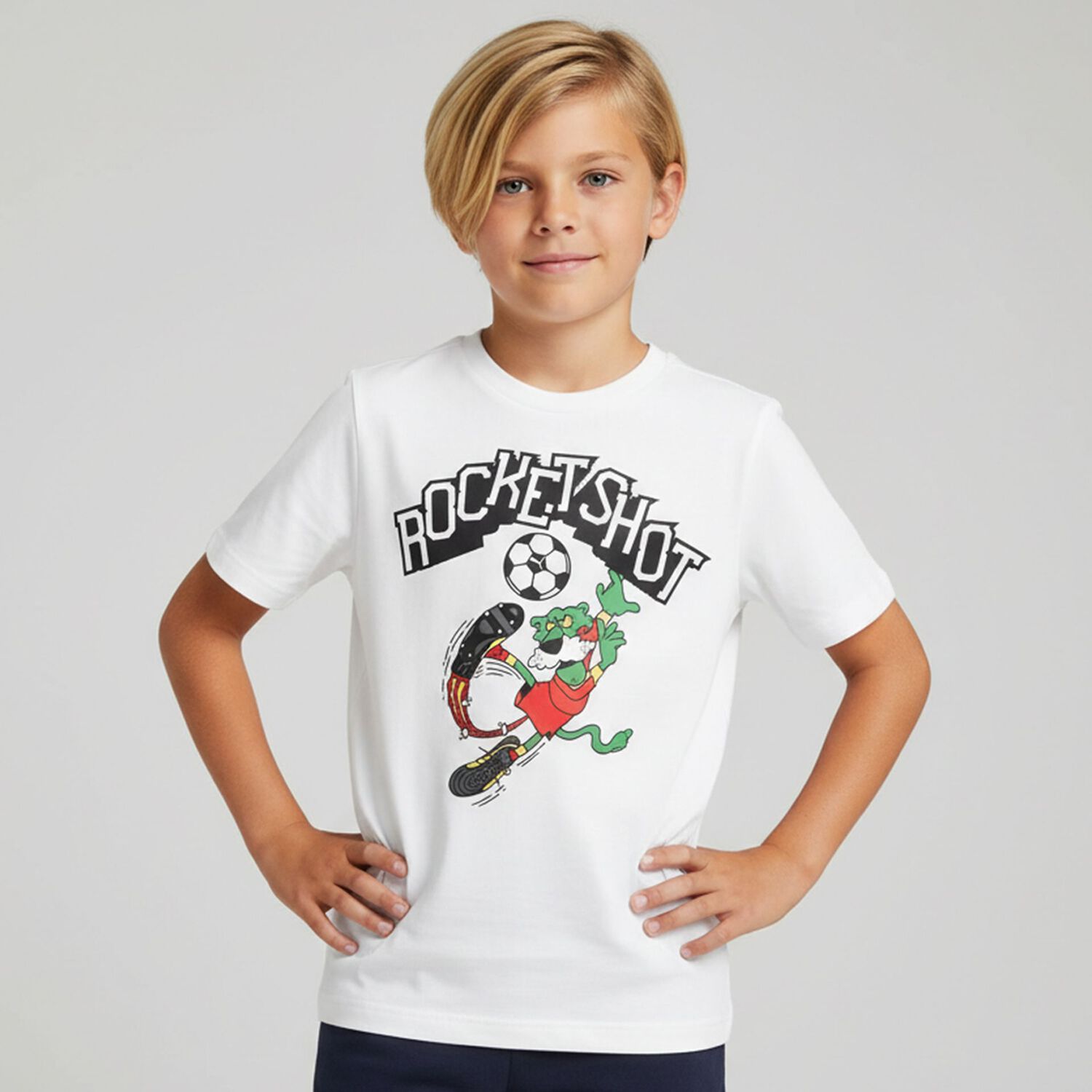 Boys White Logo T-Shirt, 1, hi-res