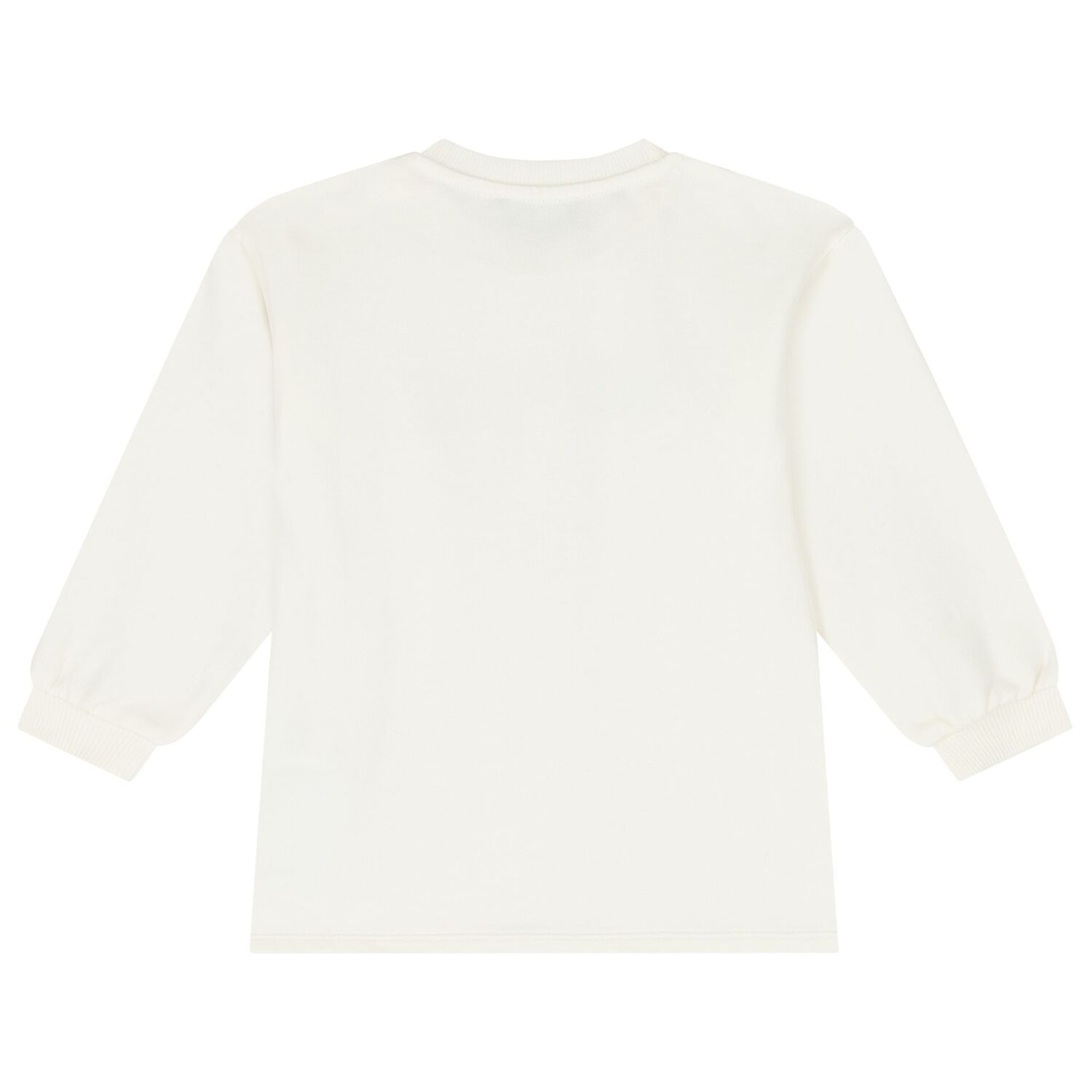 Younger Girls Ivory Teddy Bear Logo Dress, 1, hi-res image number null