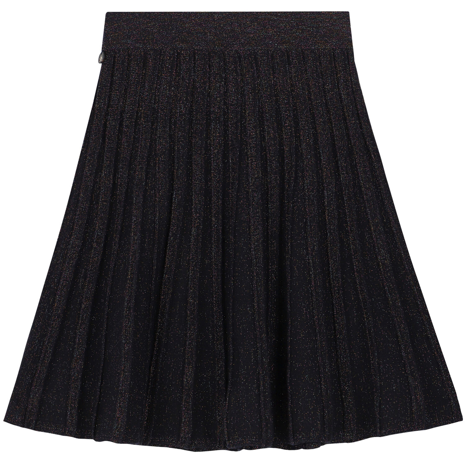 Girls Purple Pleated Glitter Skirt, 1, hi-res