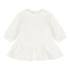 Baby Girls Ivory Logo Dress, 2, hi-res