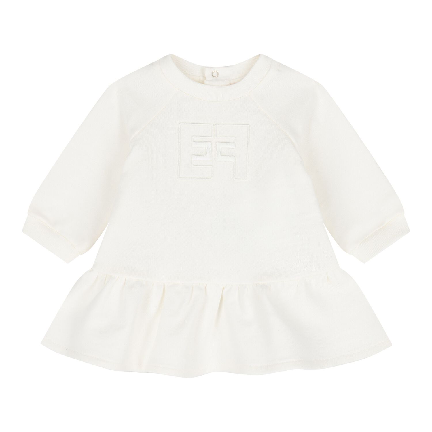 Baby Girls Ivory Logo Dress, 2, hi-res