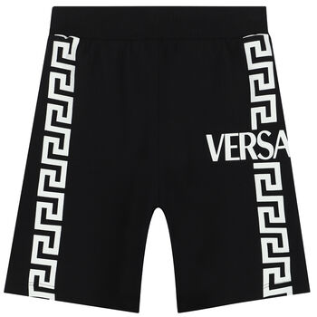 Boys Black Logo Shorts