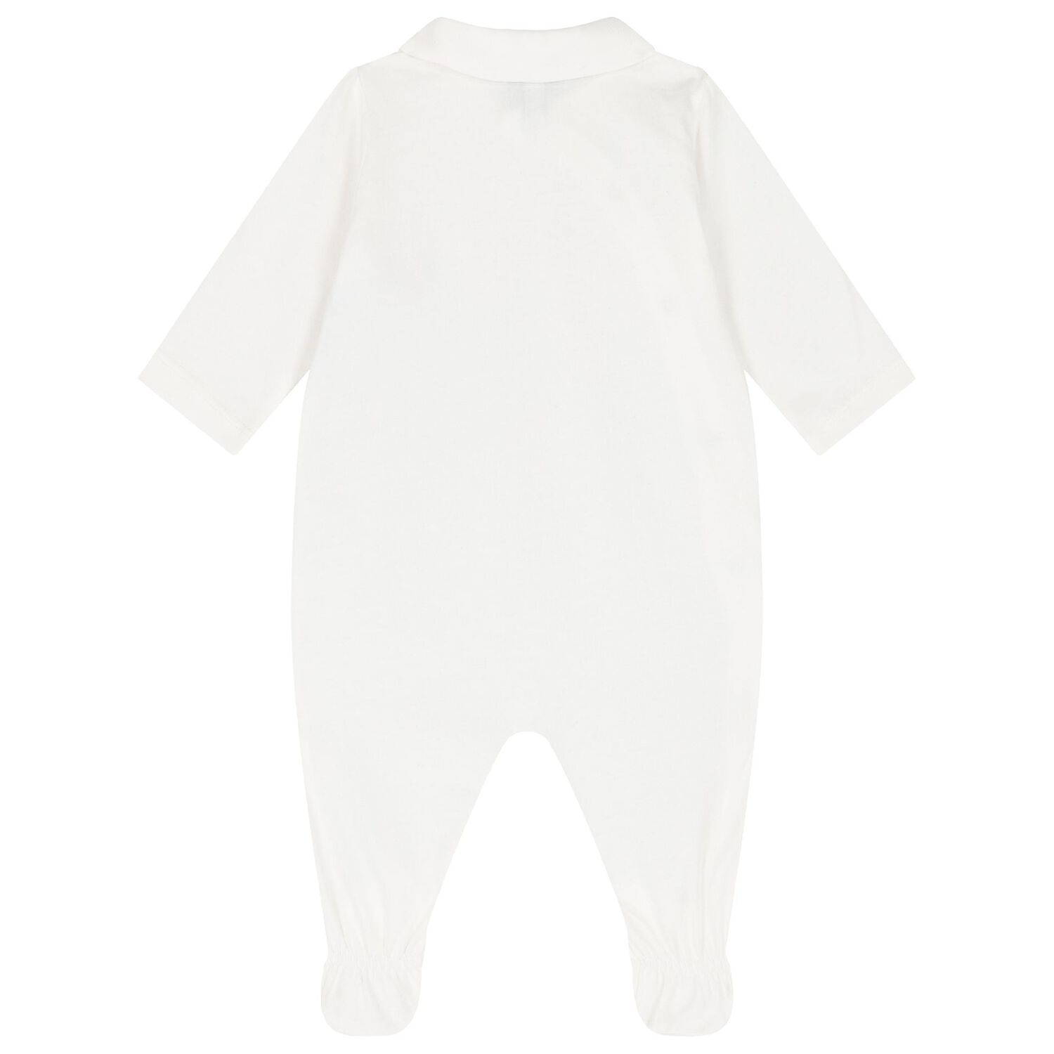 Baby Girls White & Pink Cotton Logo Babygrow, 3, hi-res