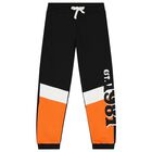 بنطلون أولاد رياضي بالشعار باللون الأسود, 1, hi-res