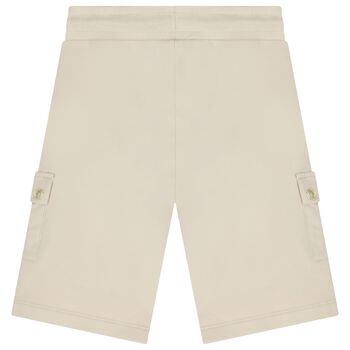 Boys Beige Logo Shorts