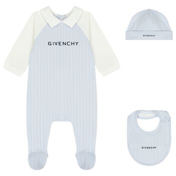 Blue & White Logo Babygrow Gift Set