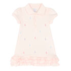Baby Girls Pink Logo Polo Dress Set, 1, hi-res