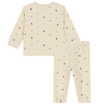 Beige Logo Tracksuit