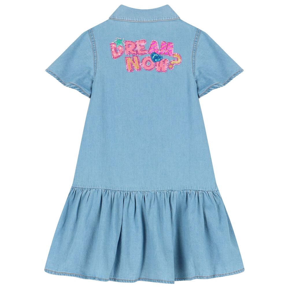 BILLIEBLUSH Girls Blue Denim Dress Junior Couture UAE