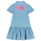 Girls Blue Denim Dress, 1, hi-res