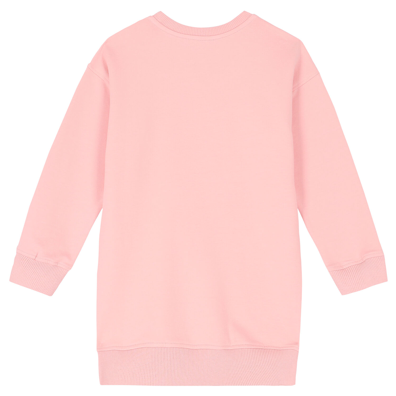 Girls Pink Teddy Logo Sweatshirt Dress, 4, hi-res