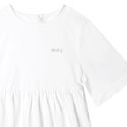 Girls White Logo Dress, 1, hi-res