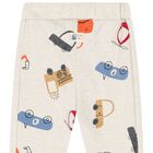 بنطلون رياضي أولاد رياضي باللون العاجي, 1, hi-res