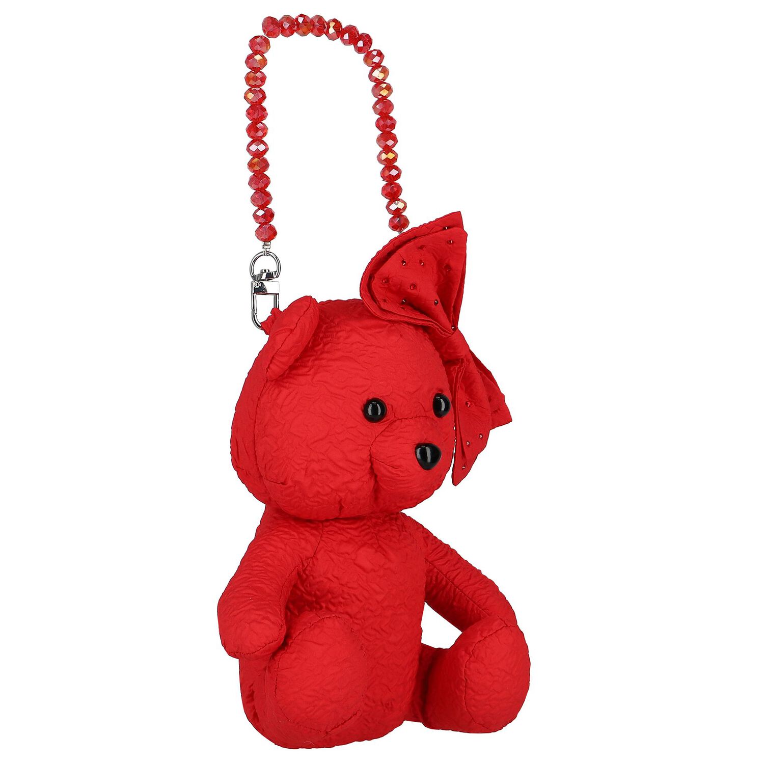 Girls Red Teddy Bear Bag, 1, hi-res